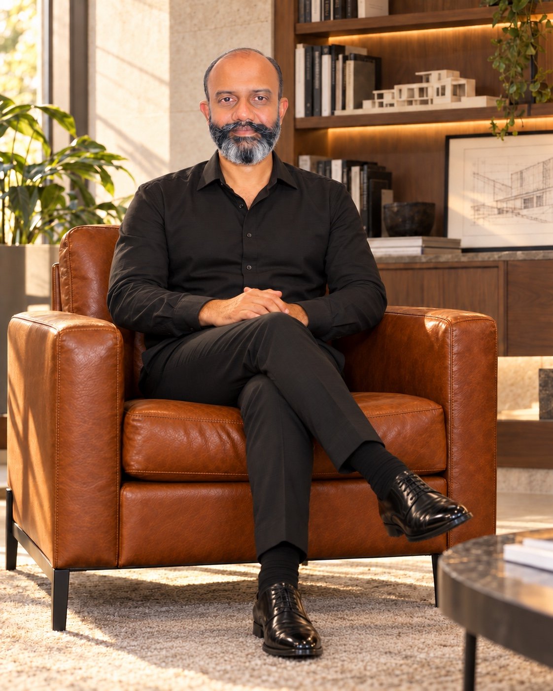 Architect Rakesh Dudwadkar in his studio